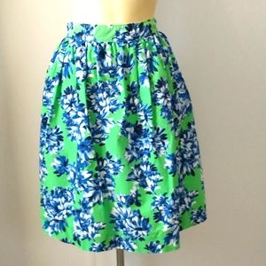 J Crew Patio Skirt in Green Floral